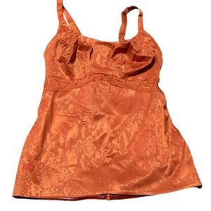 Ruby Ribbon Lace Cami Terracotta Snake New Size 32